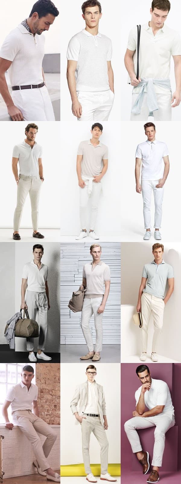 how to wear polo shirt on all whites